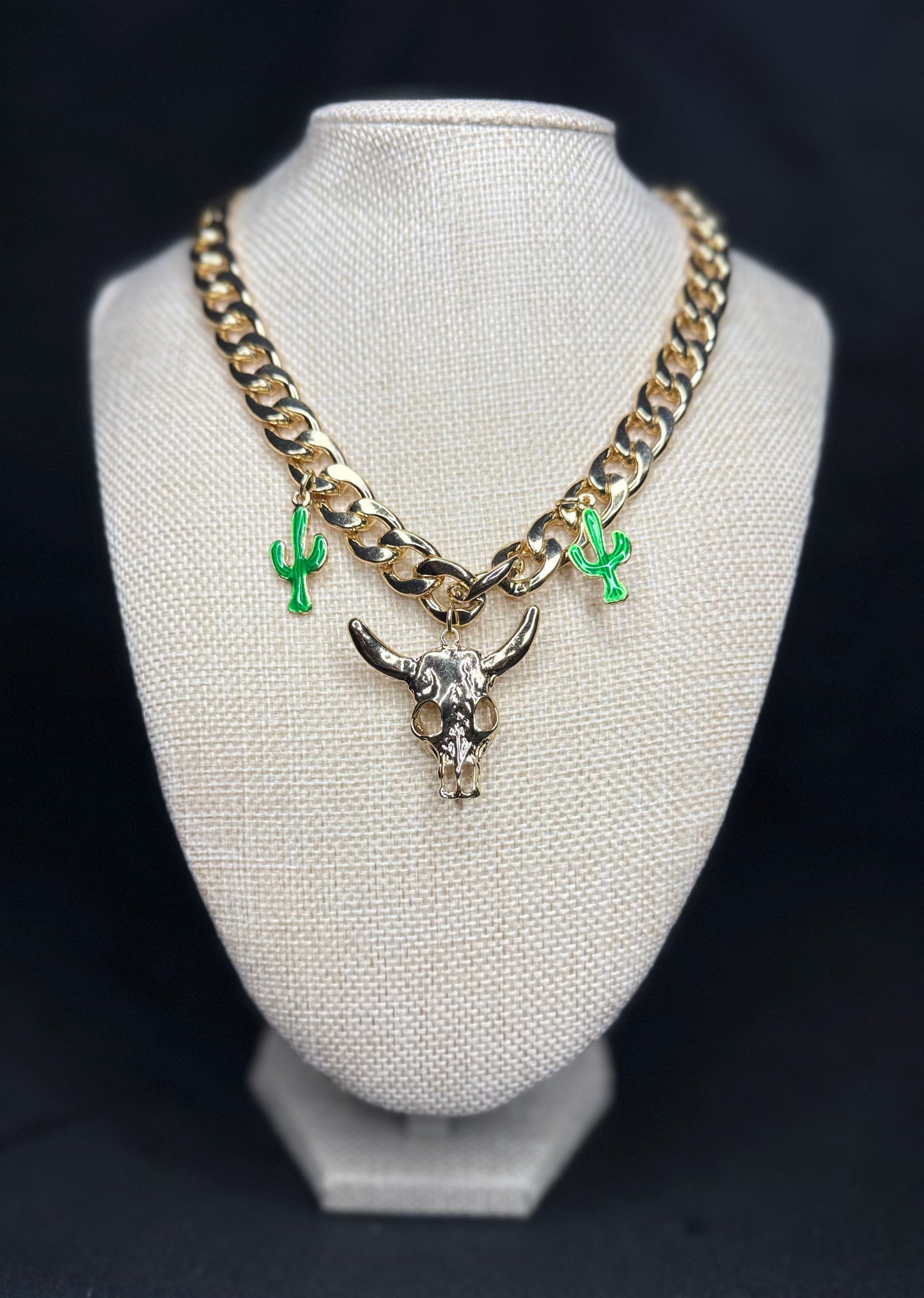 Desert Trails Longhorn Charm Necklace