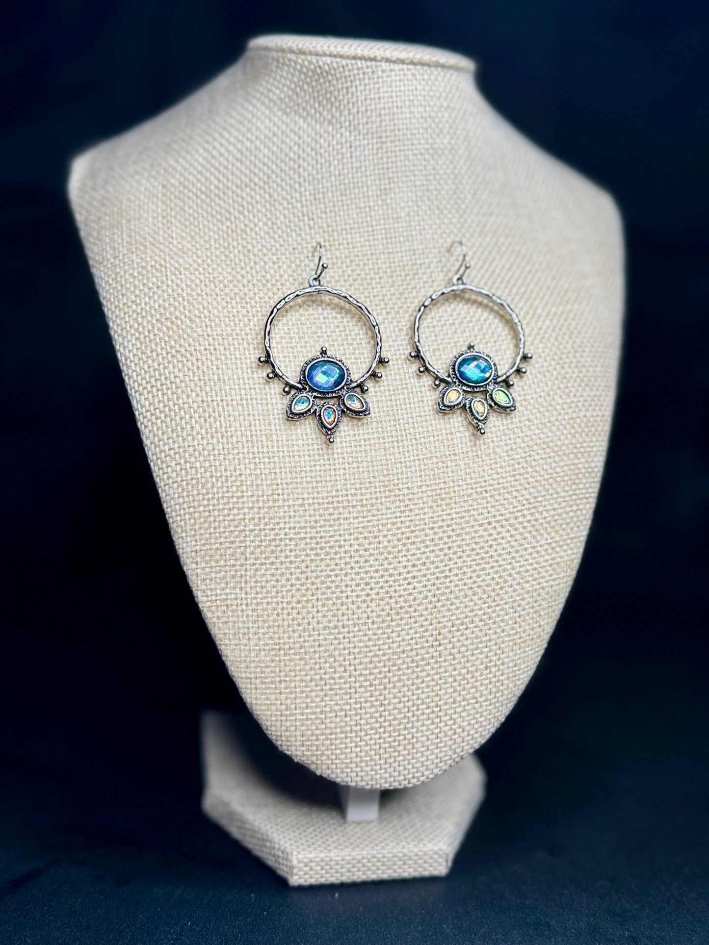 Midnight Prairie Hoop Earrings