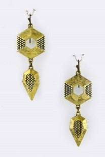 Geometric Octagon Drop Earrings