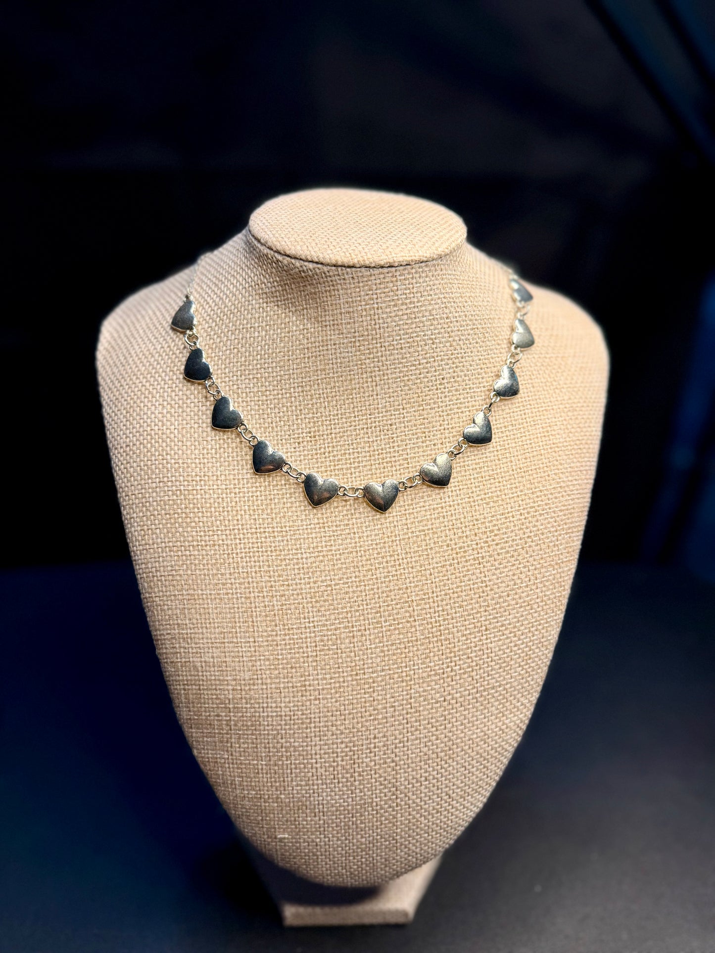 Sweetheart Silver Heart Choker