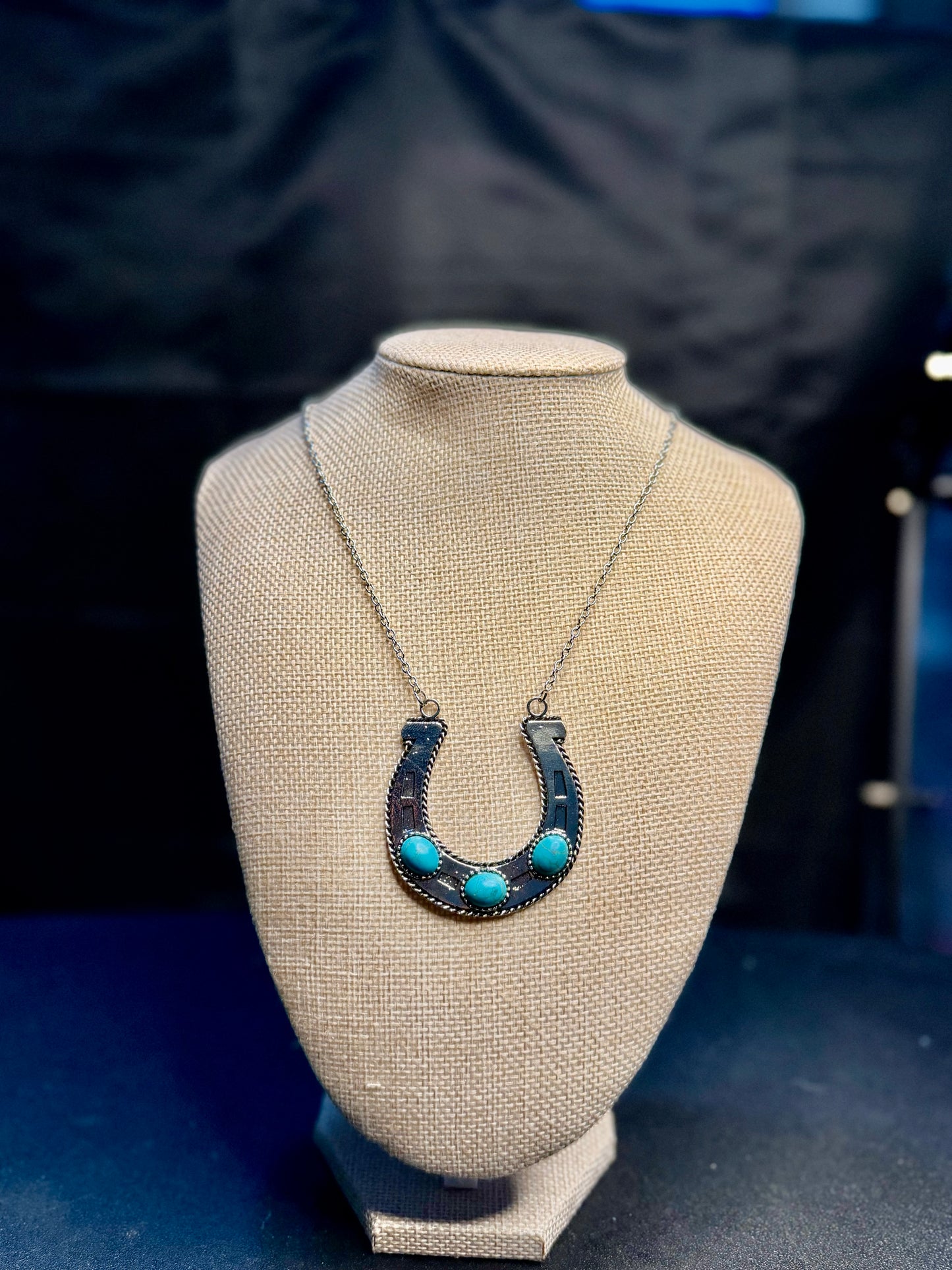 Lucky Horseshoe Turquoise Necklace