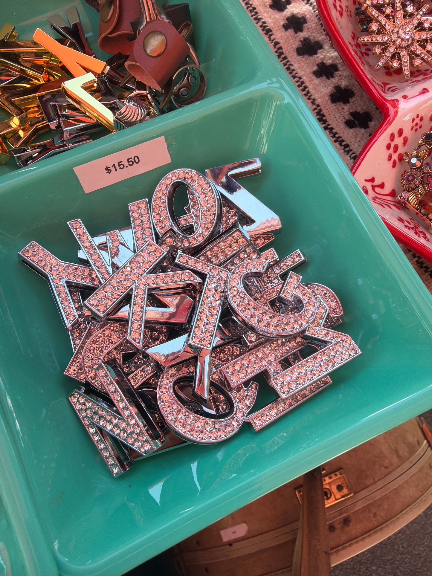 Bling Letter Scarf Slide