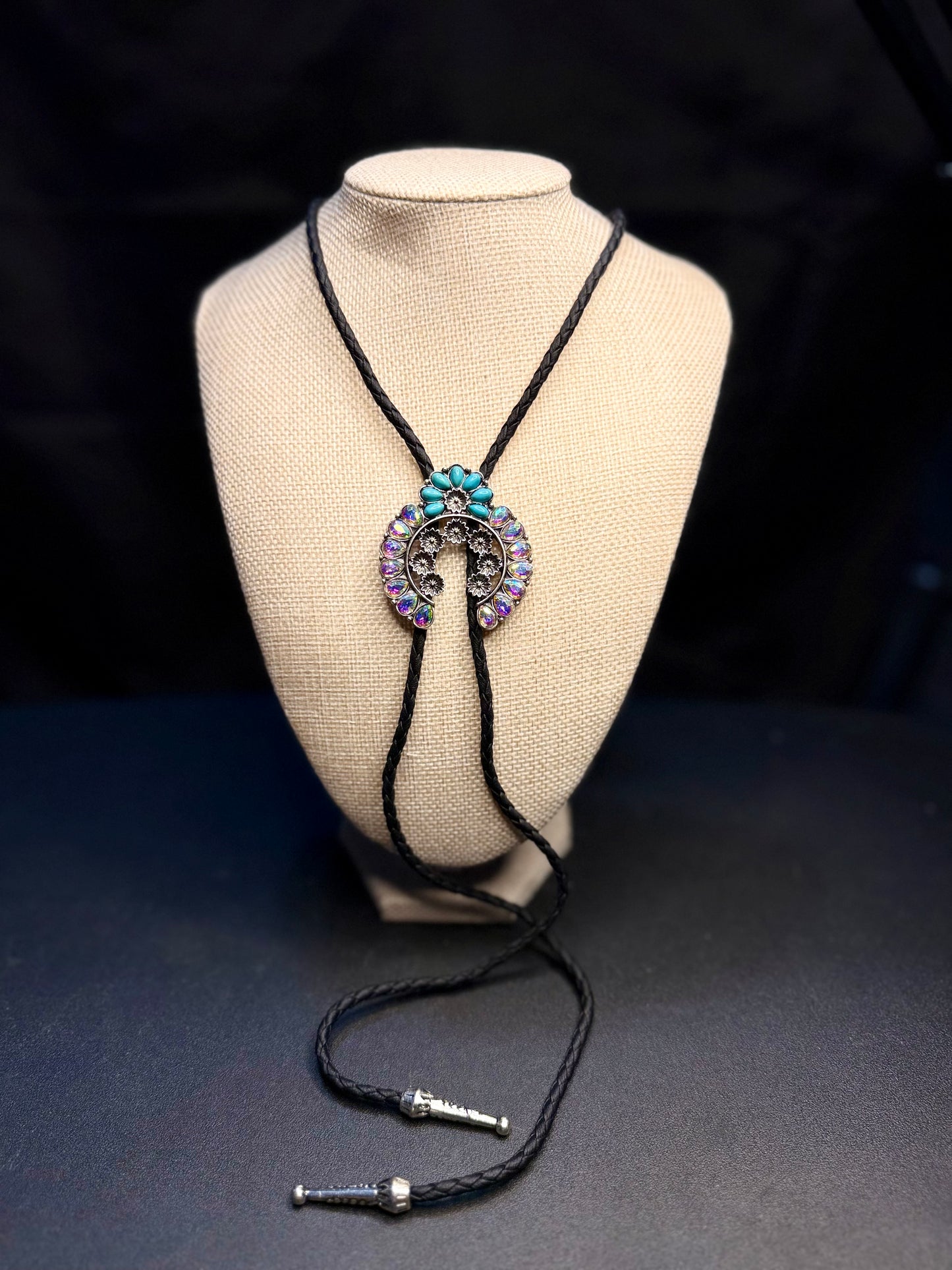 Turquoise Eclipse Bolo Necklace