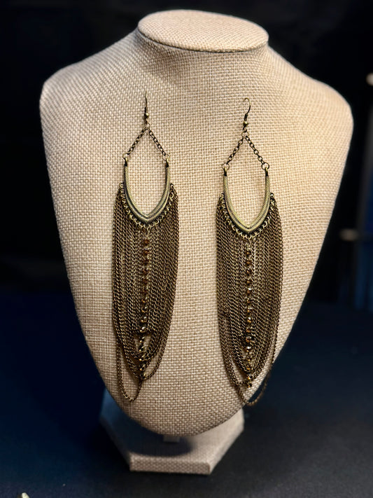 Prairie Fringe Chain Earrings