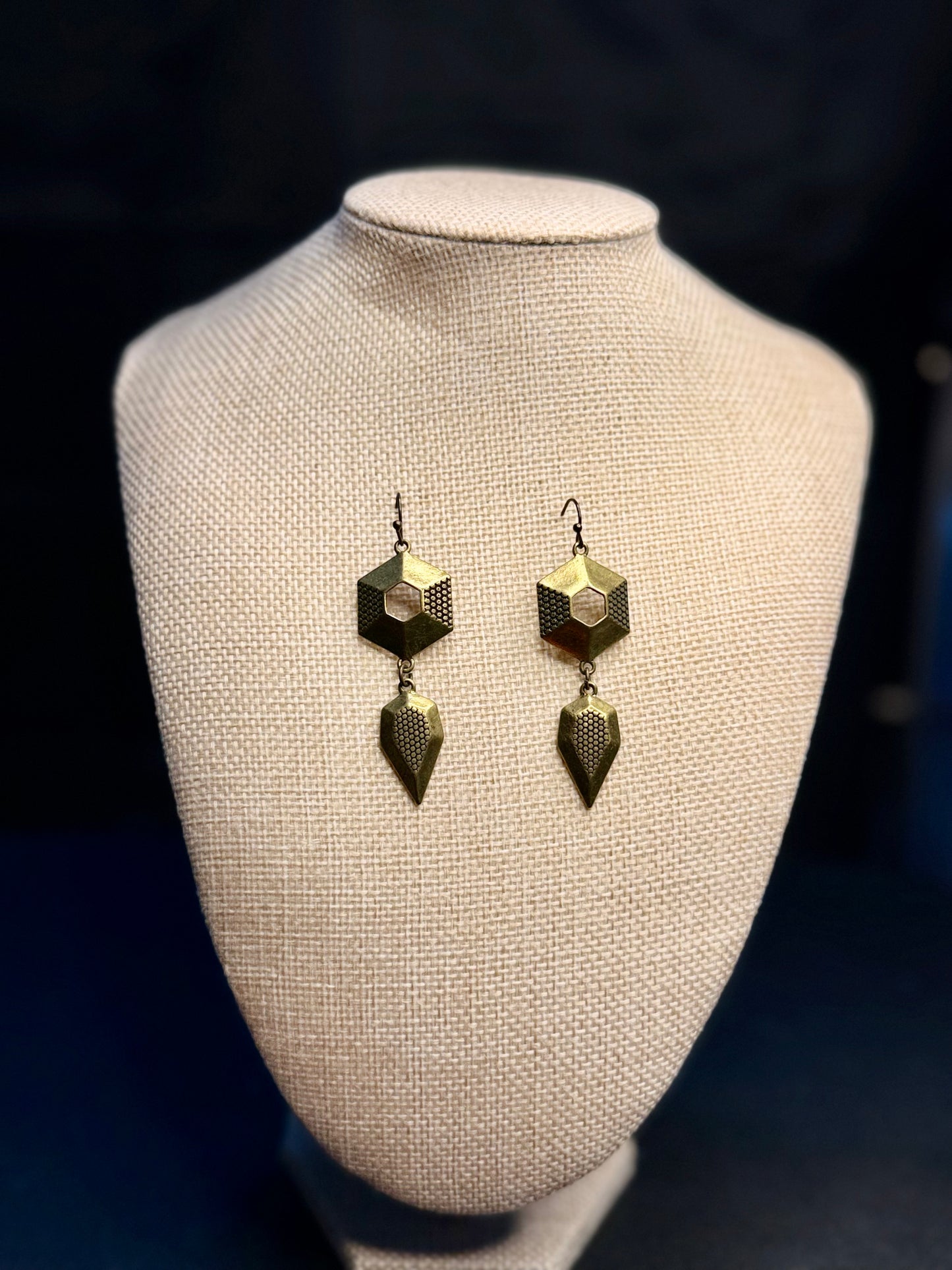 Geometric Octagon Drop Earrings