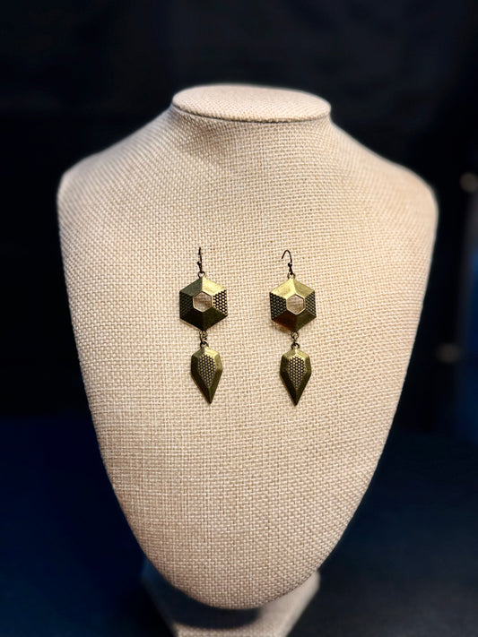 Geometric Octagon Drop Earrings