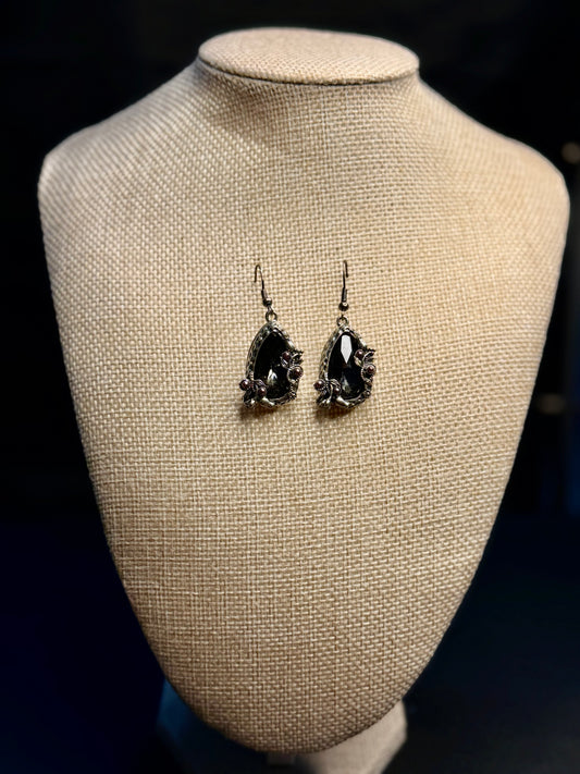 Midnight Rose Teardrop Earrings