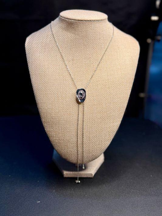 Golden Rodeo Hat Lariat Necklace