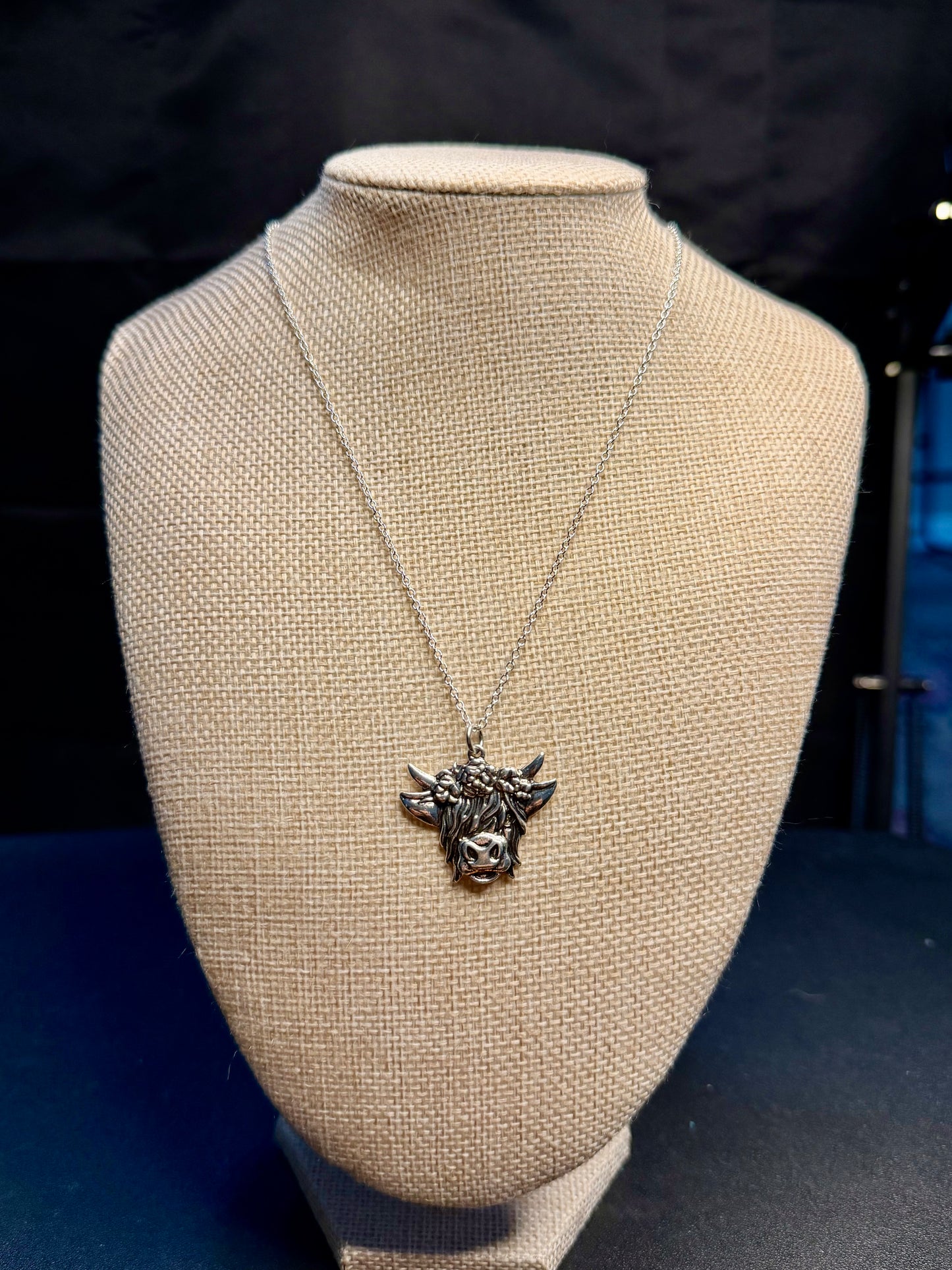Highland Bloom Cow Necklace