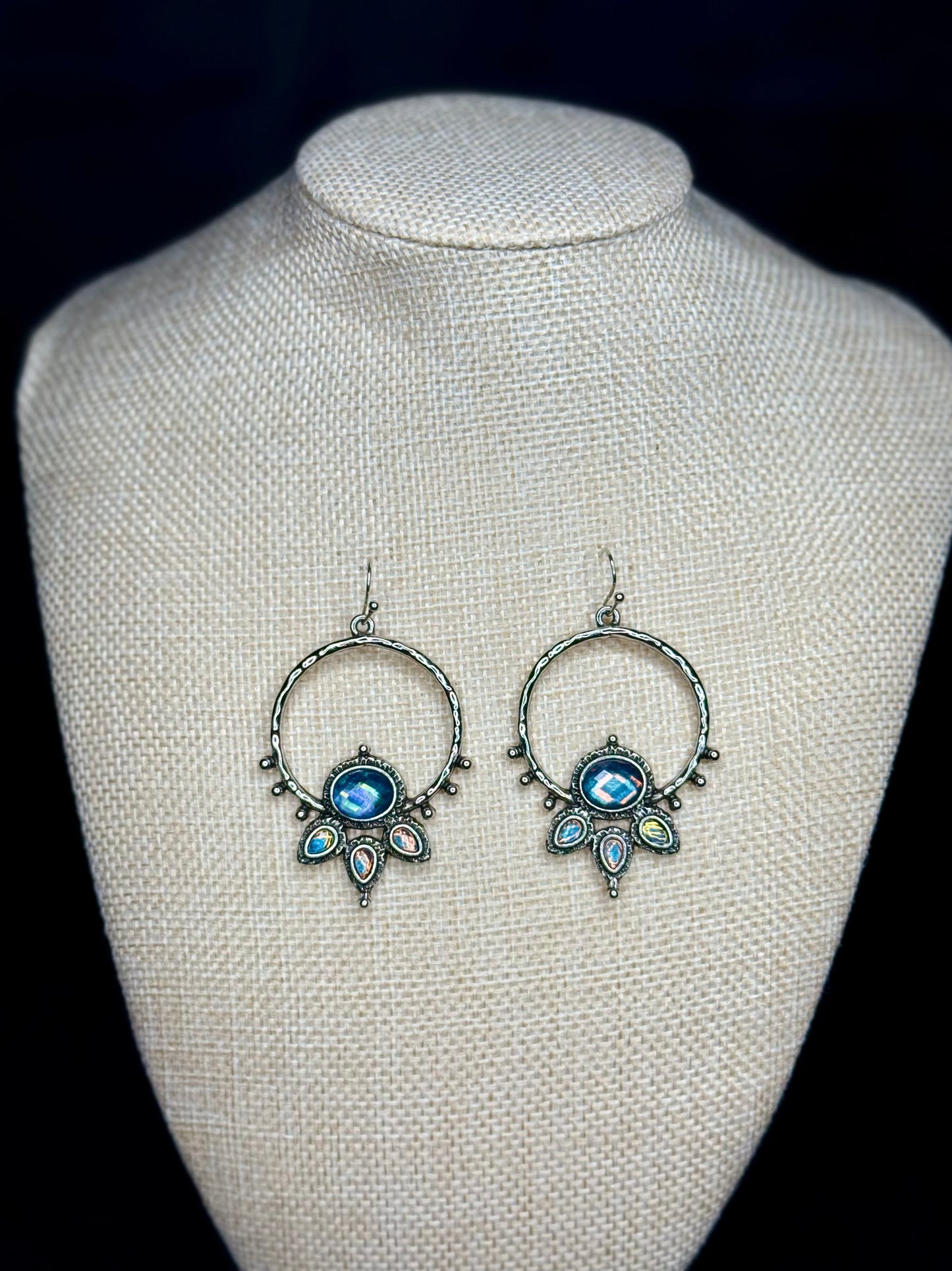 Midnight Prairie Hoop Earrings