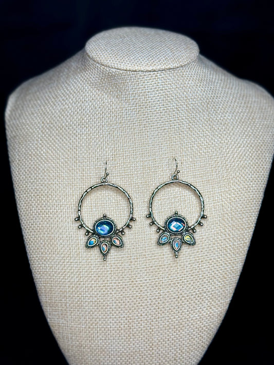 Midnight Prairie Hoop Earrings