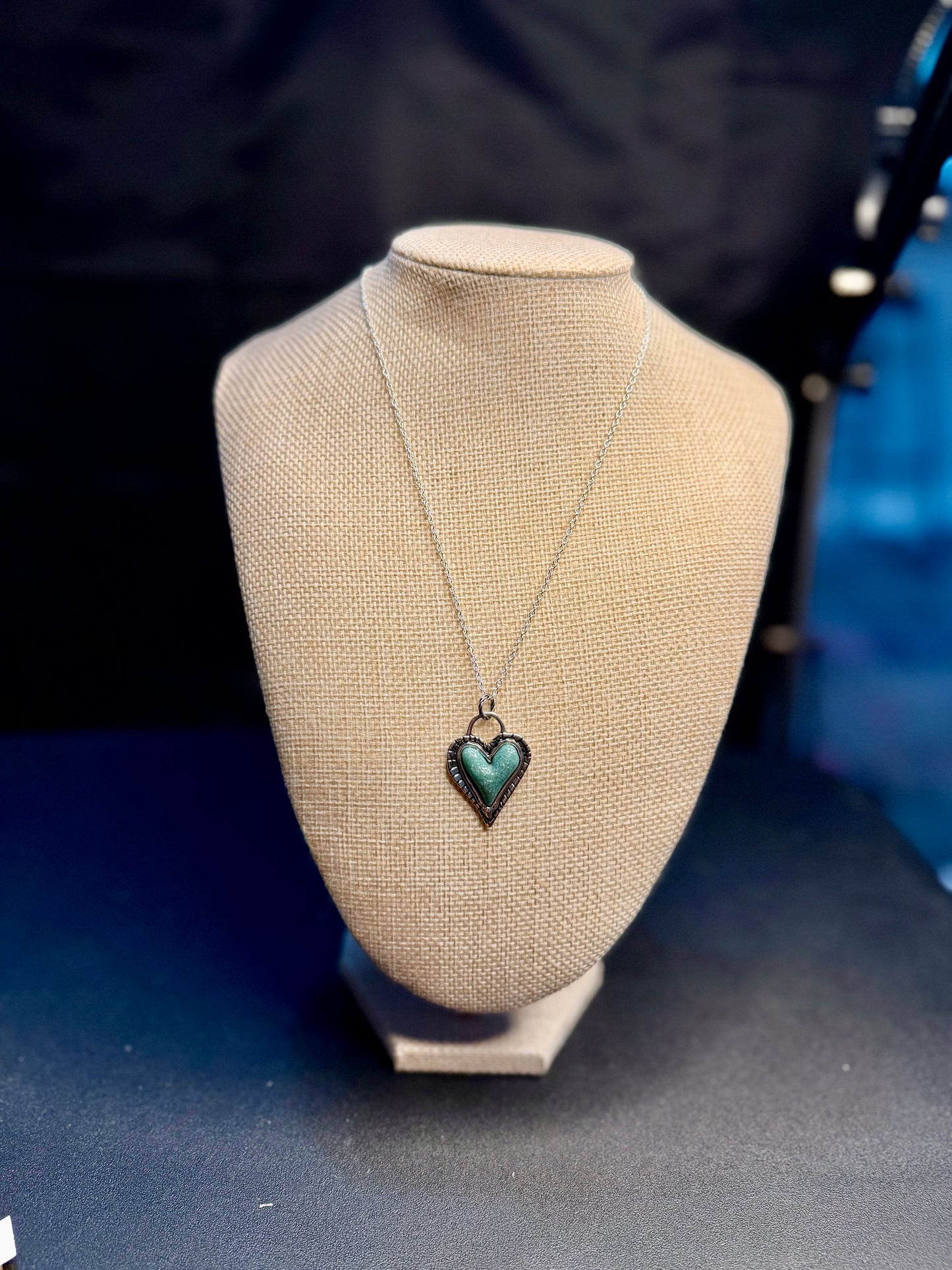 Turquoise Heart Pendant Necklace
