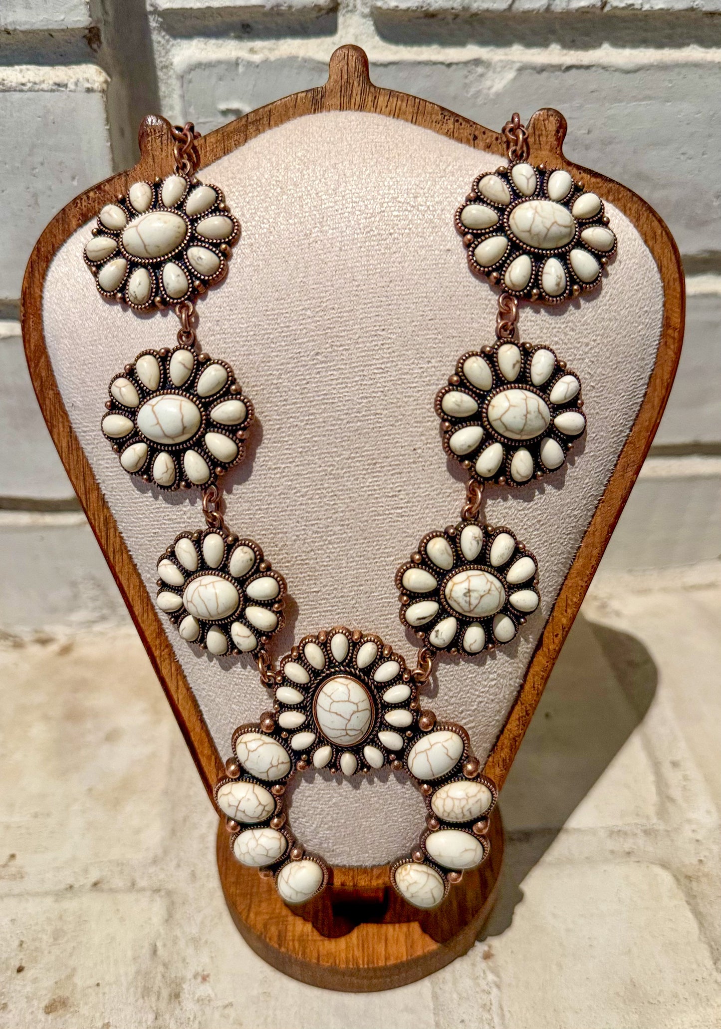 Ivory Blossom Squash Blossom Necklace