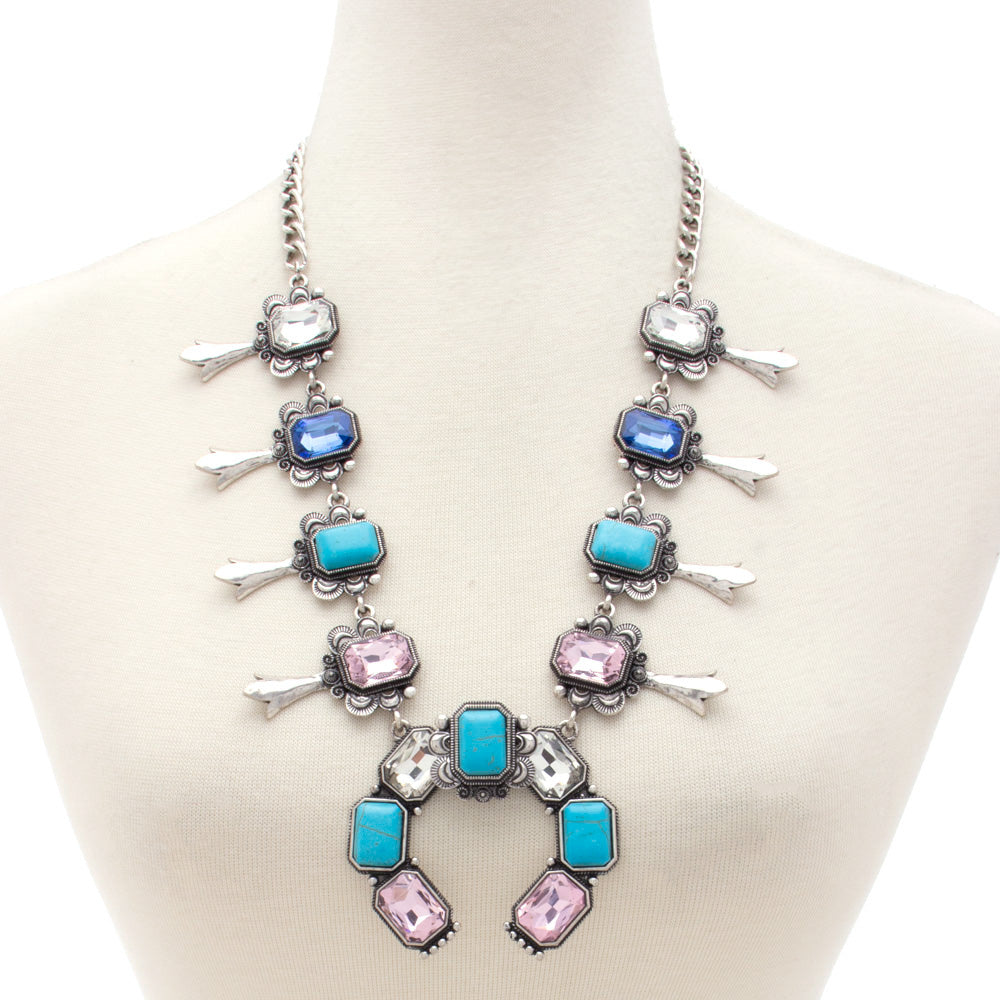 Desert Bloom Squash Blossom Statement Necklace